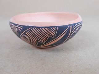 Acoma Pueblo mini pottery bowl, signed
