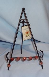 Display Easel Black Metal 8.5 Inch Tall With Bead Trim New With Tag