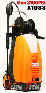   X1083 2500W motorI High Pressure Washer Hose Wheel w soap bottle