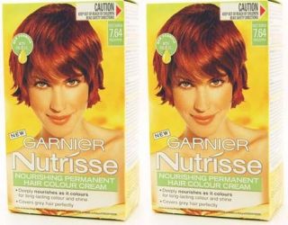 GARNIER NUTRISSE COLOUR CREAM 7.64 NECTARINE RED COPPER HAIR