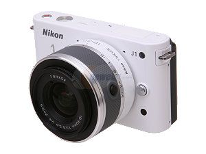    Nikon 1 J1 White 10.1MP HD Digital Camera System with 10 