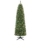 ft. Pre Lit New Wesley Pencil Pine Artificial Christmas Tree with 