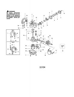 WEEDEATER Blower Service reference note Parts  Model FL1500 TYPE 1 3 