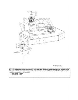 CRAFTSMAN 36 wide cut mower Deflector chute Parts  Model 247889360 