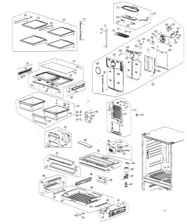 Model # RF266ABBP/XAA Samsung Refrigerator   Freezer parts (69 parts 