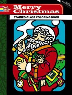   Merry Christmas Stained Glass Coloring Book by John 