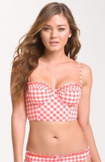 Seafolly Gingham Check Bustier Bikini Top  