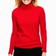 Liz Claiborne Long Sleeve Turtleneck Top   Petite $9 $15