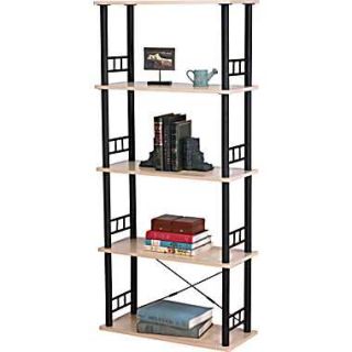 Line® Gemini Bookcase, Maple/Black  