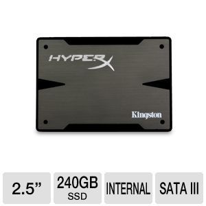 Kingston HyperX 3K SH103S3/240G 240GB Solid State Drive   2.5 Form 