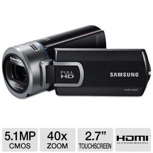 Samsung HMX Q20BN Q20 HD Digital Camcorder   5.1MP, 1/6.3 CMOS Sensor 