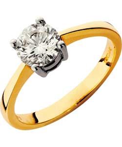 Buy 18ct Gold 1 Carat Diamond Solitaire Ring   Size Q at Argos.co.uk 