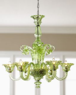 Green Glass Chandelier   The Horchow Collection