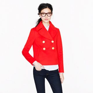 Peacoat popover   wool   Womens outerwear   J.Crew