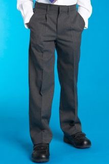 Boys Supercrease™ Pleat Front Trousers in Shorter & Longer Lengths 