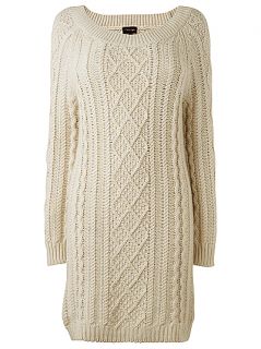Buy Phase Eight Cable Knit Tunic Dress, Cream online at JohnLewis 