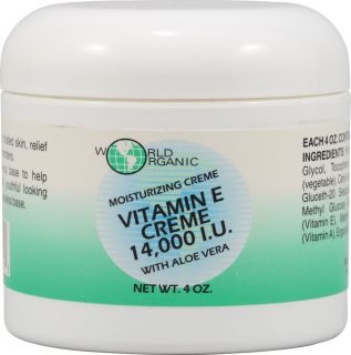 World Organic Vitamin E Cream    14000 IU   4 oz   Vitacost 
