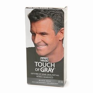Just For Men Touch of Gray Gray Hair Treatment, Dark Black   Gray T 55 