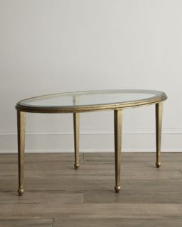 Montague Oval Glass Coffee Table   The Horchow Collection