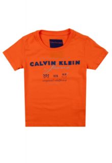 Camiseta Calvin Klein Kids Calvin Klein Kids Signature Laranja 