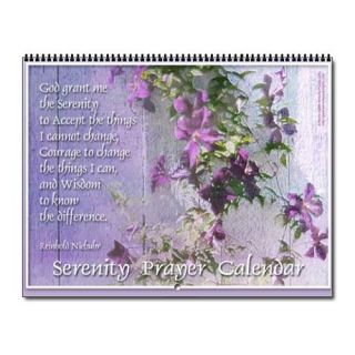 12 Steps Gifts  12 Steps Calendars  Serenity Prayer Wall Calendar