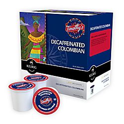 Timothys World Coffee® Colombian Decaffeinated Coffee K Cups®, Box 