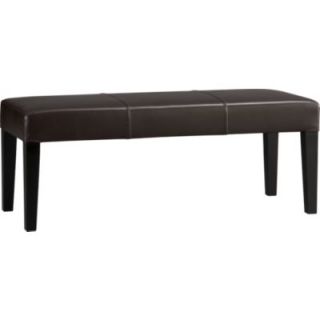 Lowe Chocolate Leather Bench Available in Birch, Chocolate $299.00