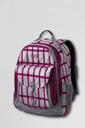 Lands End   Girls Plaid ClassMate® BigHaul Backpack customer 