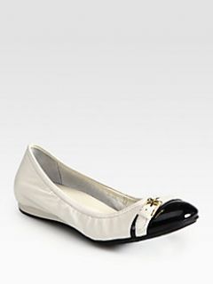 Cole Haan   Air Reesa Leather and Patent Leather Ballet Flats