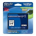 Brother® TZe 111 Black On Clear Tape, 0.25 x 26.2