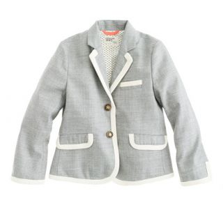 Girls schoolboy blazer in tipped flannel   jackets   Girls Shop By 