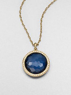 Ippolita   London Blue Topaz, Diamond & 18K Gold Pendant Necklace