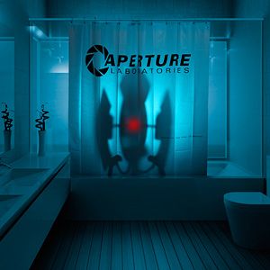   Portal 2 Aperture Laboratories Shower Curtain