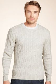 Blue Harbour Pure Cotton Cable Knit Jumper   Marks & Spencer 