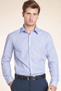 Slim Fit Limited Collection Pure Cotton Striped Shirt   Marks 