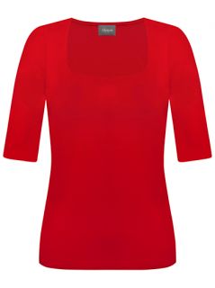 Buy Alexon Basic 3/4 Sleeve Top, Mid Red online at JohnLewis 