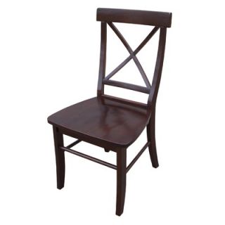 International Concepts X Back Dining Chair in Java (Set of 2)   C15 
