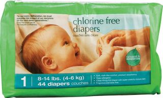 Seventh Generation Chlorine Free Diapers Stage 1    44 Diapers 