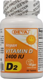 Deva Vegan Vitamin D    2400 IU   90 Tablets   Vitacost 