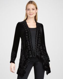 Draped Open Front Cardigan  