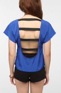 Sparkle & Fade Elastic Back Top   Urban Outfitters