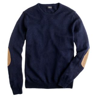 Navy Slim slub merino crewneck sweater   merino   Mens sweaters   J 