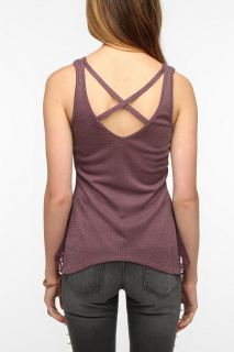 Silence & Noise Metallic Mesh Inset Tank Top   Urban Outfitters