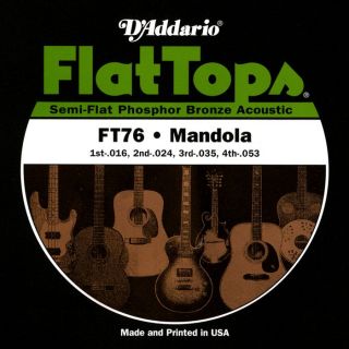Addario FT76 Flat Top PB Mandola String Set  Musicians Friend