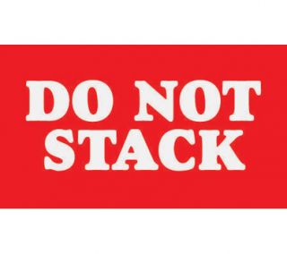 Do Not Stack Shipping Label