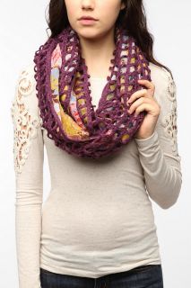 Pins and Needles Floral Crochet Eternity Scarf   Urban Outfitters