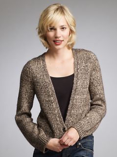 Buy Whistles Ida Chunky Crop Cardigan, Mink online at JohnLewis 