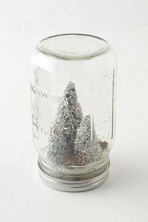 Mason Jar Snow Globe, Large   Anthropologie