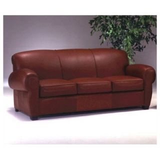 Omnia Furniture Lyon Club 3 Seat Leather Sofa 