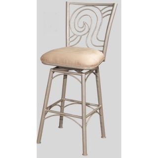 Chintaly 26 Memory Swivel Counter Stool with Straight Legs   0717 